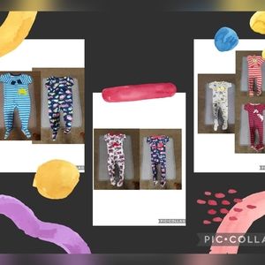 7 Boy Footie pajamas zip fronts size 18 months